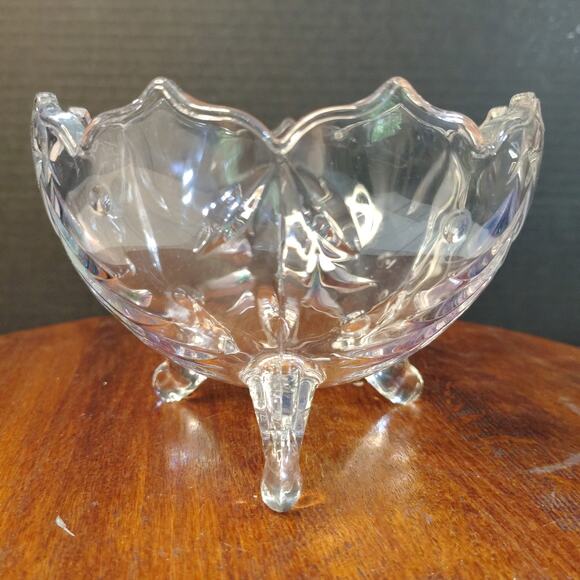 Mikasa Holiday Evergreen Emerald 3-Footed 6" Open Candy Dish Bowl‎ - Picture 5 of 10